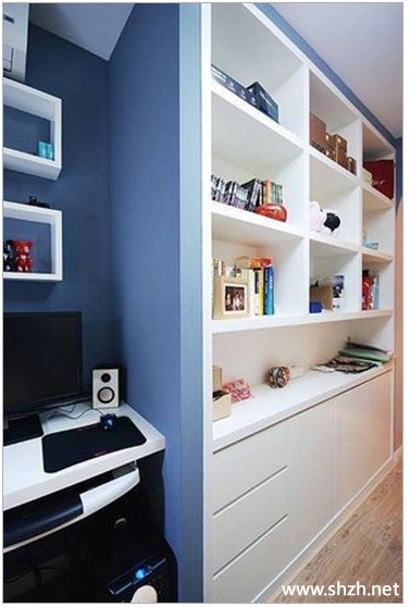 书房背景墙书架