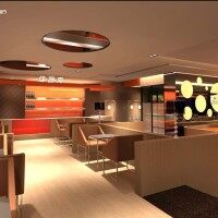 餐馆店铺效果图