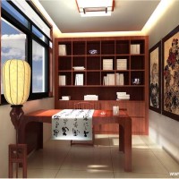 中式书房效果图