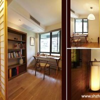 书房书架写字台