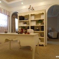 书房书架写字台