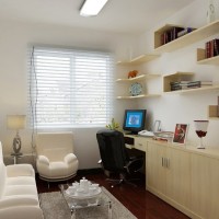 简约书房书架写字台沙发