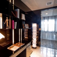 书房书架写字台