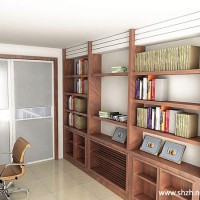 书房书架效果图
