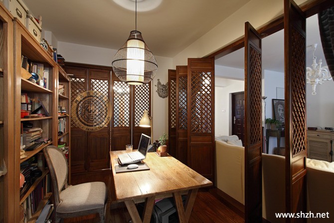 东南亚书房写字台