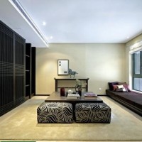 冷色中式大户型书房