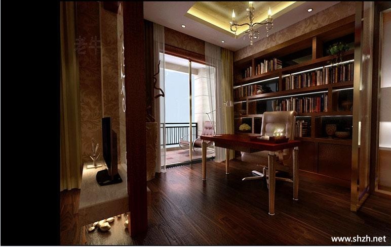 豪华欧式书房