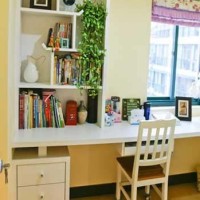 小户型书房写字台书架