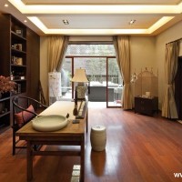 中式现代书房写字台