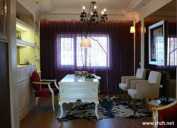 豪华欧式书房写字台