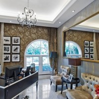 豪华冷色欧式书房