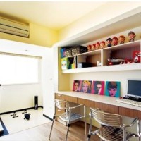 现代混搭卧室写字台