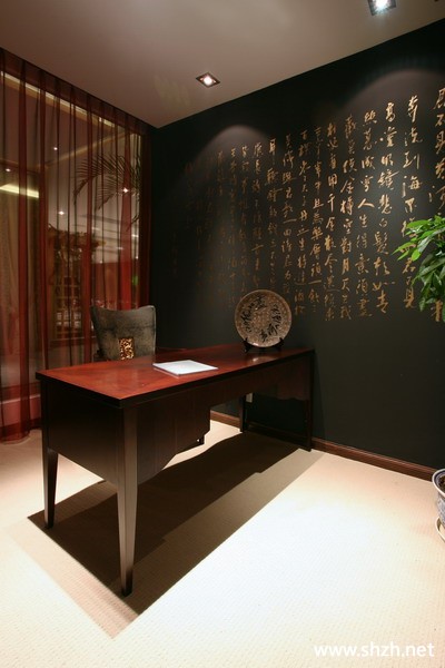 中式古典书房写字台