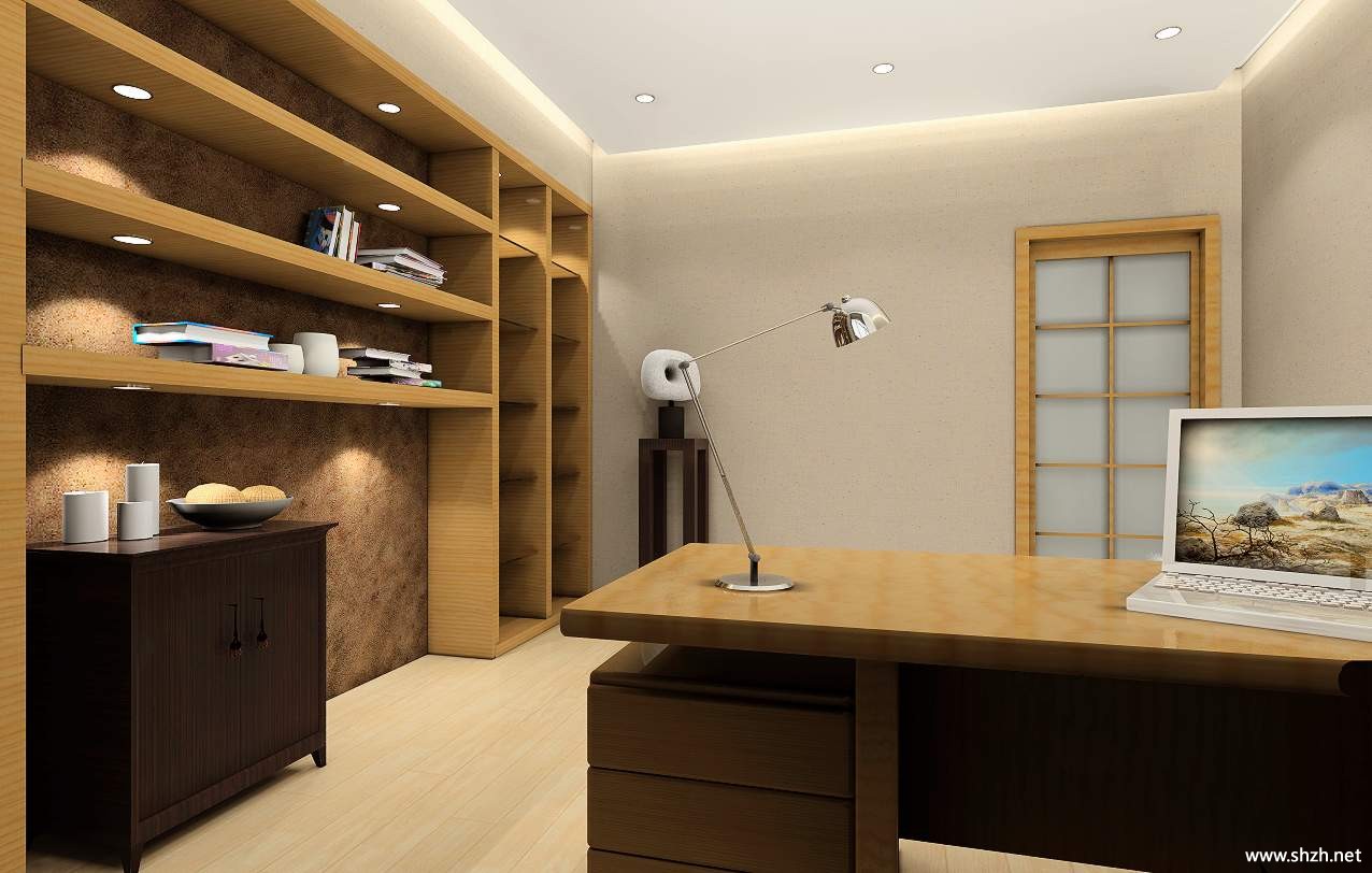 现代中式书房写字台