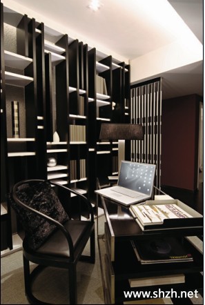 冷色古典书房