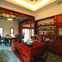 古典中式别墅书房