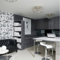 大户型中性色书房