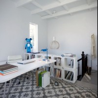 书房书架写字台