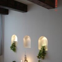 地中海灯具背景墙