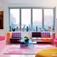 暖色客厅实景图