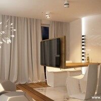 现代简约客厅餐厅沙发茶几效果图