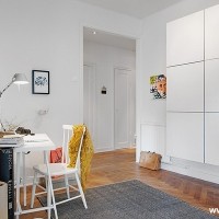 现代简约书房写字台实景图