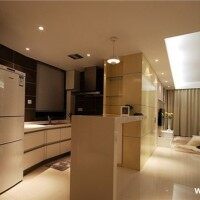 现代暖色玄关餐厅单身公寓效果图