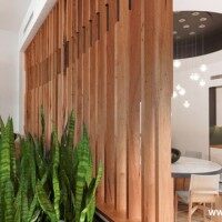 现代客厅餐厅隔断效果图