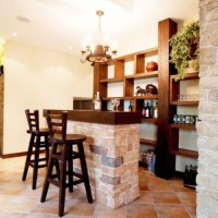 厨房吧台橱柜实景图