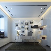 现代书房效果图