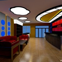 欧式古典豪华网吧前台