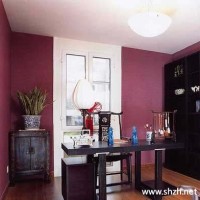 中式时尚混搭书房效果图