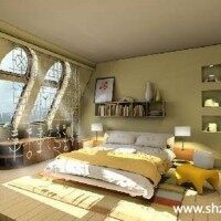 简约阁楼卧室效果图