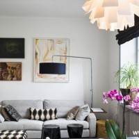 地中海清新小户型客厅沙发效果图