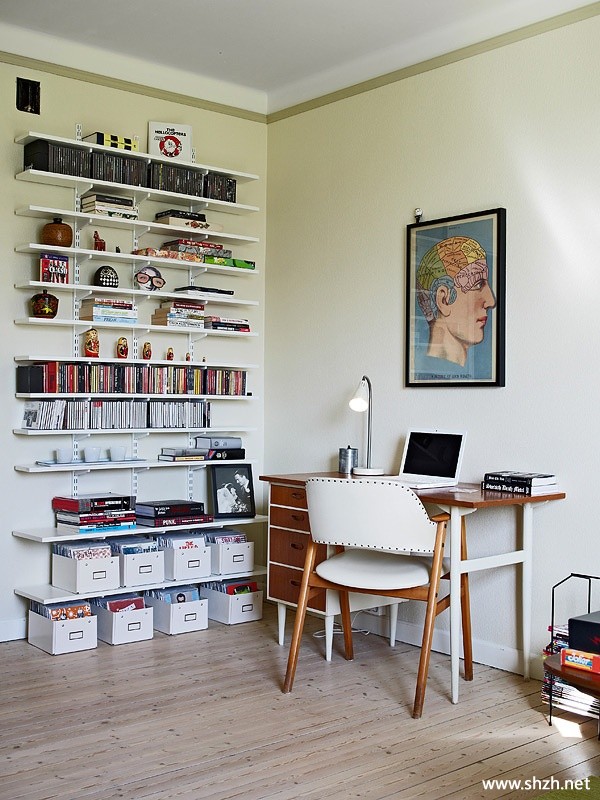 现代简约书房效果图