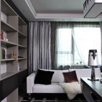 欧式轻古典简约书房效果图