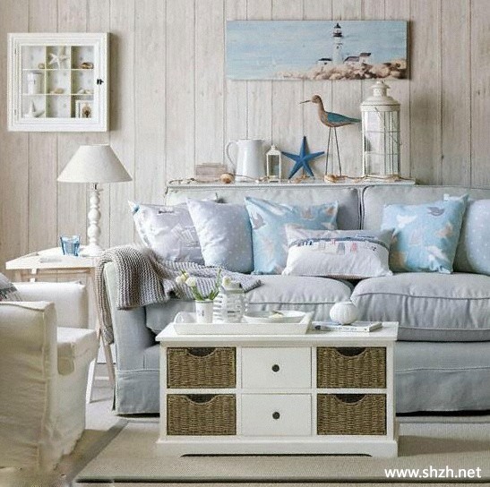 美式地中海混搭田园客厅沙发效果图