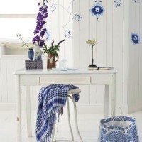 地中海田园青花瓷书房效果图