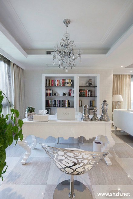 时尚与精致的欧式设计开方式书房