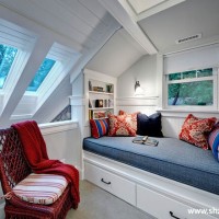 地中海清新阁楼飘窗效果图