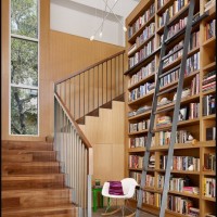 日式楼梯书房效果图