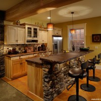 地中海暖色另类厨房吧台效果图