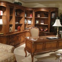 中式欧式混搭豪华书房书架/书柜效果图