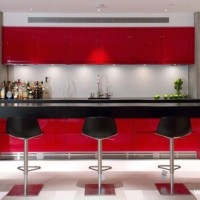 厨房吧台橱柜实景图