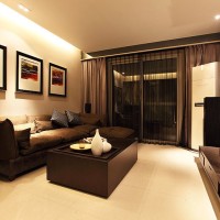 简约客厅沙发茶几电视柜装饰画