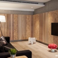 现代简约客厅沙发背景墙实景图