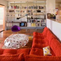 现代书房书架/书柜沙发实景图