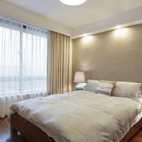 简约卧室床灯具实景图