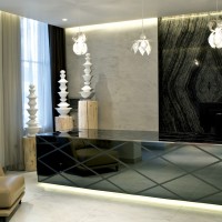 混搭跃层复式吧台沙发