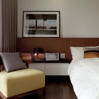 现代大户型卧室床沙发